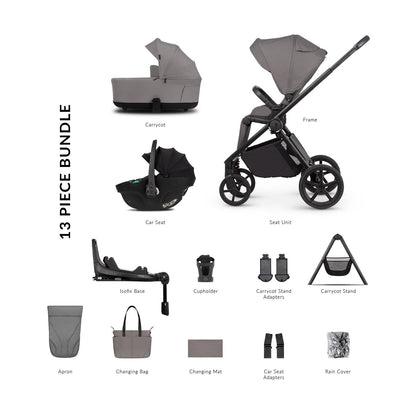 Venicci Claro 2 - 4 in 1 Buggy with Venicci Tiago 360 Car Seat and Carrycot Stand