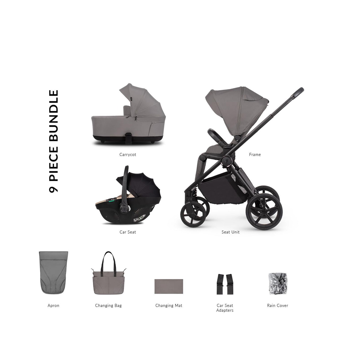 Venicci Claro 2 - 3 in 1 Buggy with Venicci Tiago 360 Car Seat