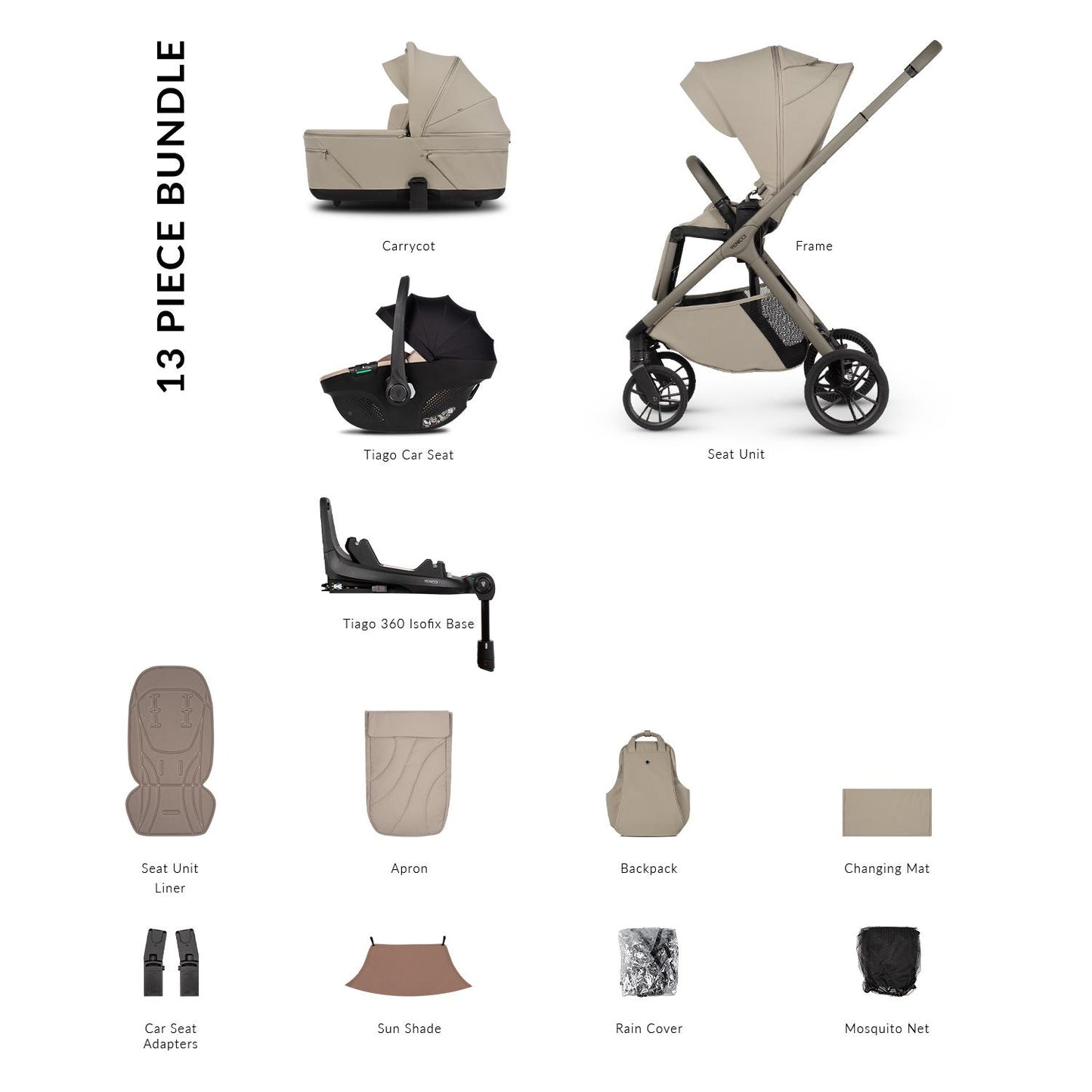Venicci Tila - 3 in 1 Buggy with Venicci Tiago 360 Car Seat