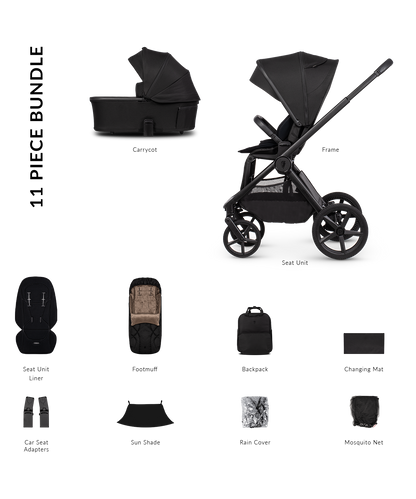 Venicci Upline 3 - 2-in-1 Buggy Bundle with Folding Carrycot