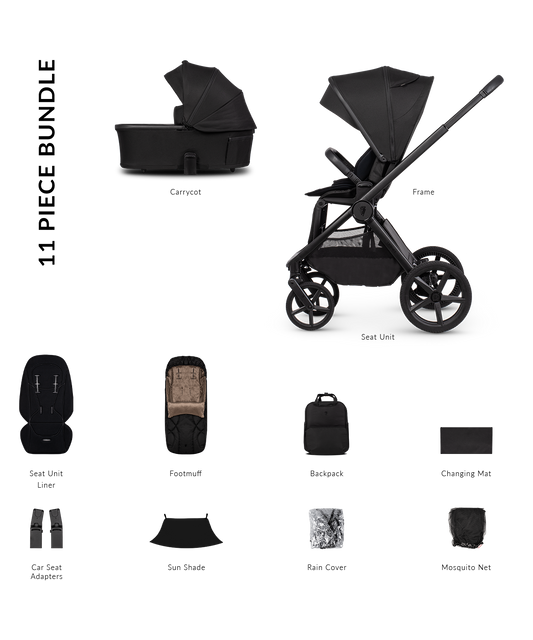 Venicci Upline 3 - 2-in-1 Buggy Bundle with Folding Carrycot