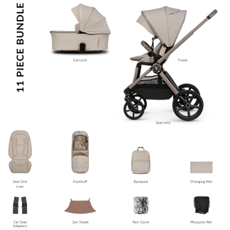 Venicci Upline 3 - 2-in-1 Buggy Bundle with Folding Carrycot