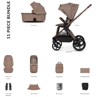 Venicci Upline 3 - 2-in-1 Buggy Bundle with Folding Carrycot