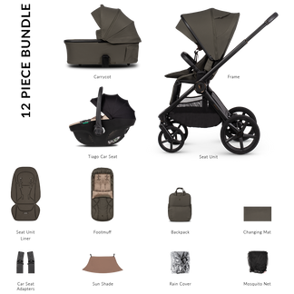 Venicci Upline 3 - 3-in-1 Comfort Travel System Bundle with Venicci Tiago Infant Car Seat