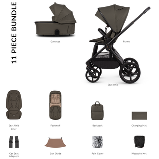 Venicci Upline 3 - 2-in-1 Buggy Bundle with Folding Carrycot