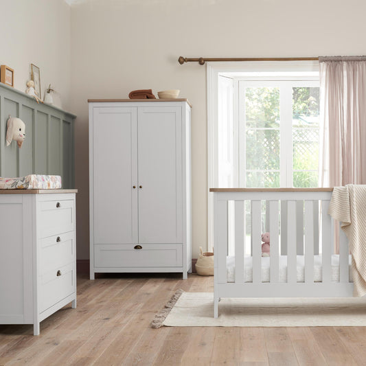 Tutti Bambini Verona 3 Piece Range with Cot Bed, Dresser Changer and Wardrobe