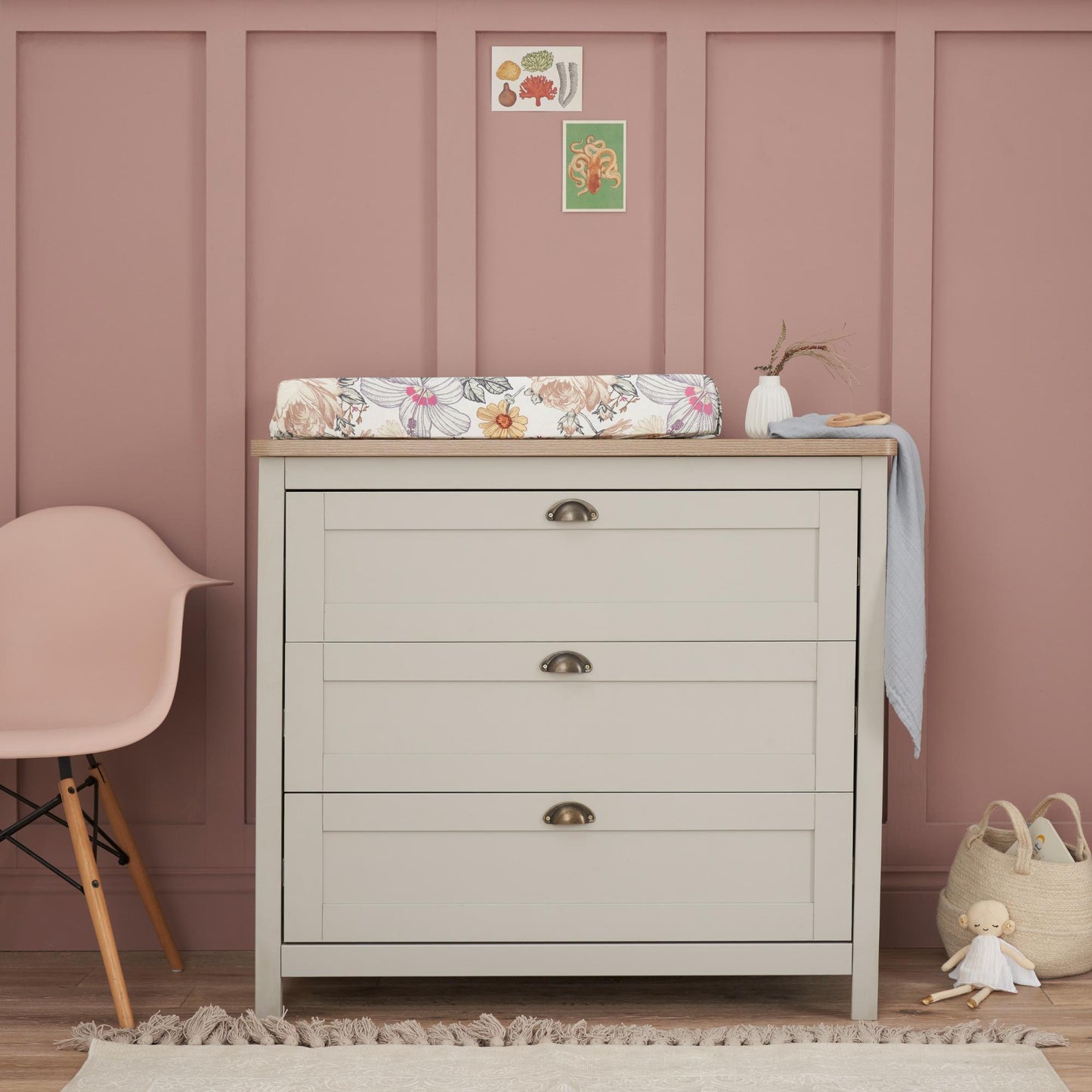 Tutti Bambini Verona 3 Piece Range with Cot Bed, Dresser Changer and Wardrobe