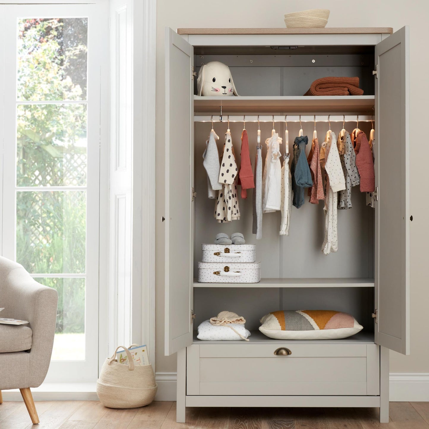 Tutti Bambini Verona 3 Piece Range with Cot Bed, Dresser Changer and Wardrobe