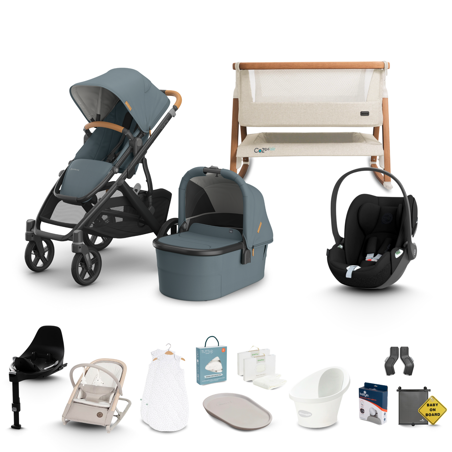 UPPAbaby Vista V3 - Complete Newborn Bundle with Cybex Cloud T Travel System