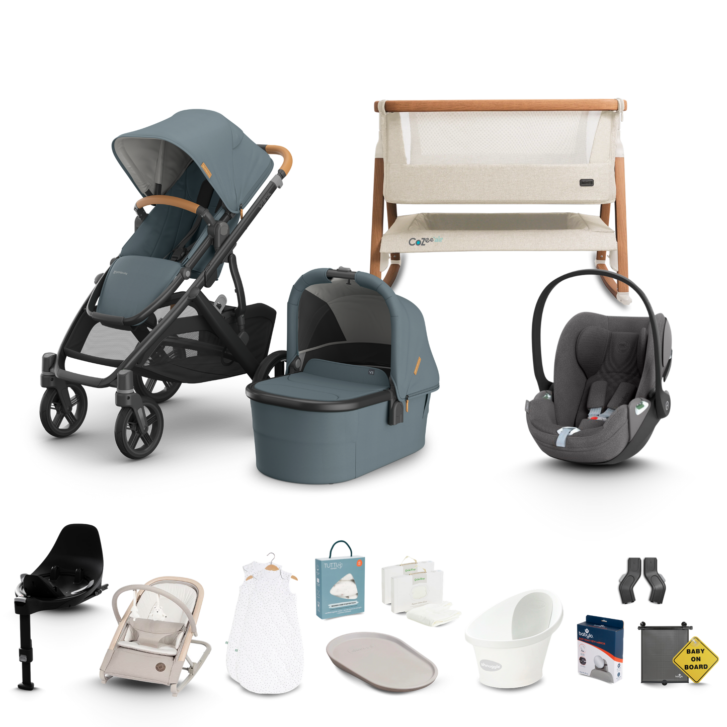 UPPAbaby Vista V3 - Complete Newborn Bundle with Cybex Cloud T Travel System