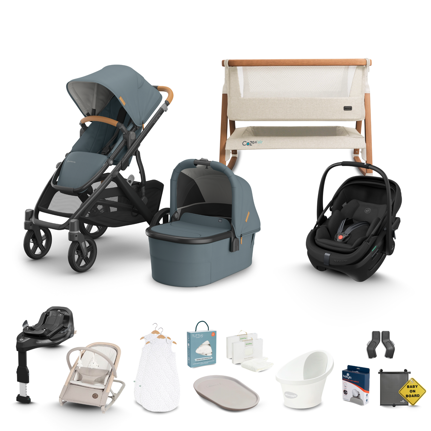 UPPAbaby Vista V3 - Complete Newborn Bundle with Maxi Cosi Pebble Pro 2 Travel System