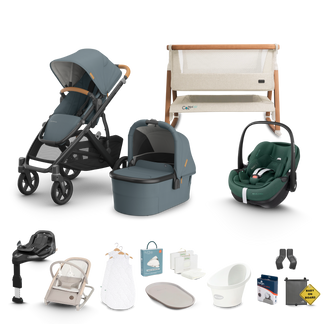 UPPAbaby Vista V3 - Complete Newborn Bundle with Maxi Cosi Pebble Pro 2 Travel System