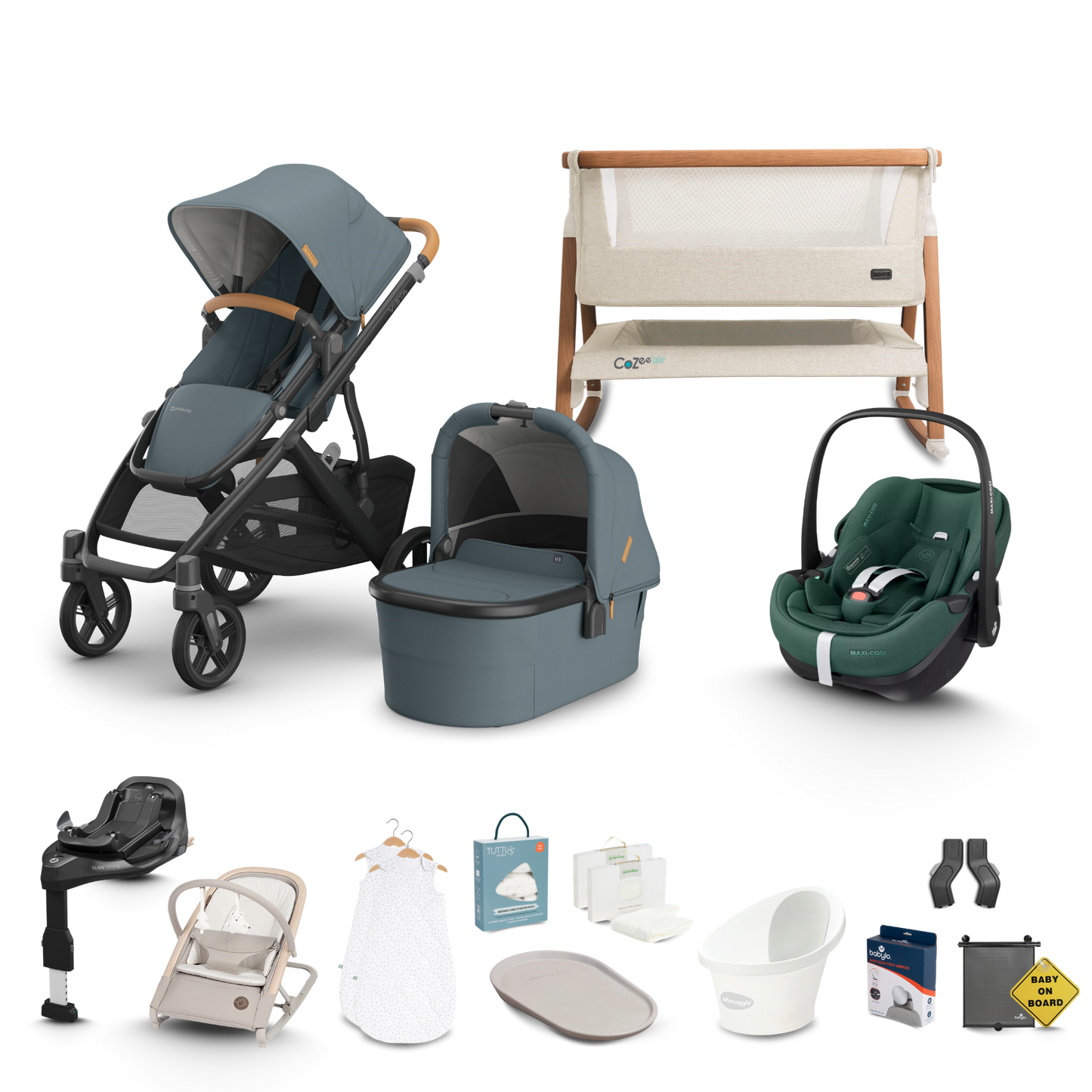 UPPAbaby Vista V3 - Complete Newborn Bundle with Maxi Cosi Pebble Pro 2 Travel System
