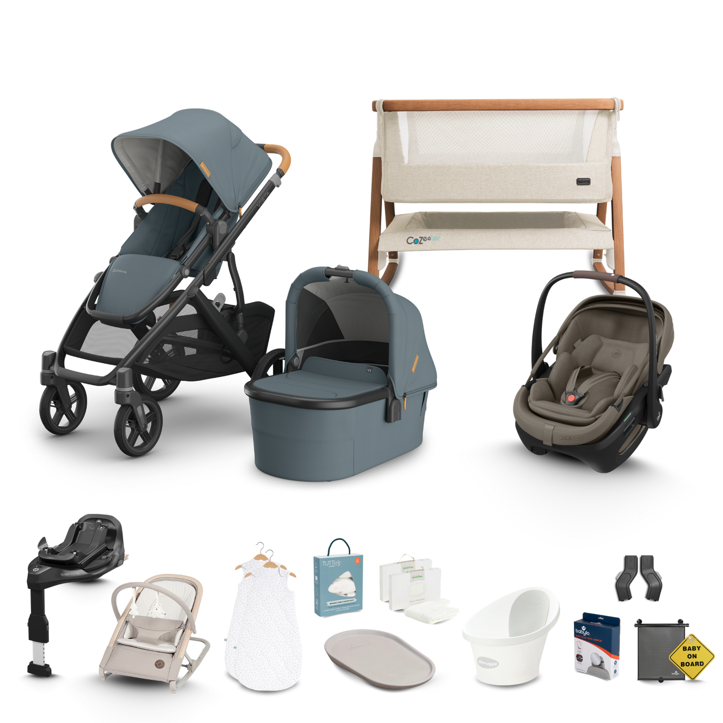 UPPAbaby Vista V3 - Complete Newborn Bundle with Maxi Cosi Pebble Pro 2 Travel System