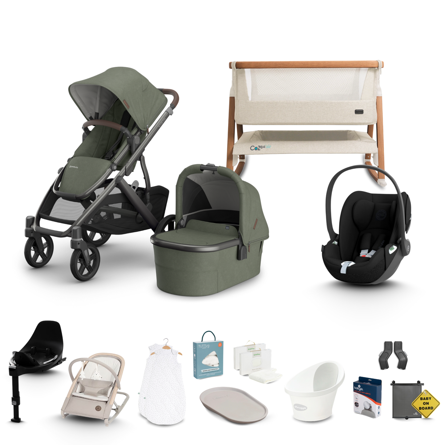 UPPAbaby Vista V3 - Complete Newborn Bundle with Cybex Cloud T Travel System
