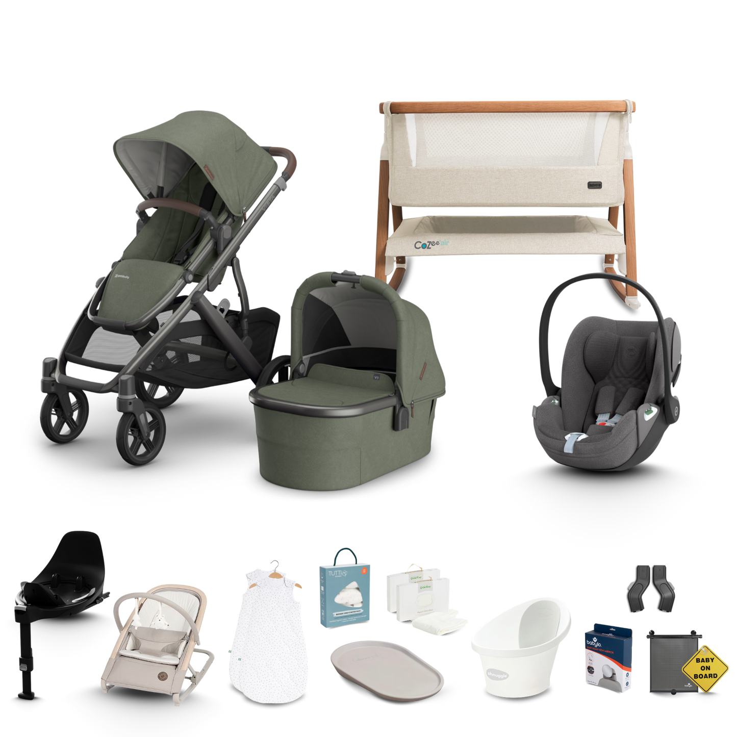 UPPAbaby Vista V3 - Complete Newborn Bundle with Cybex Cloud T Travel System