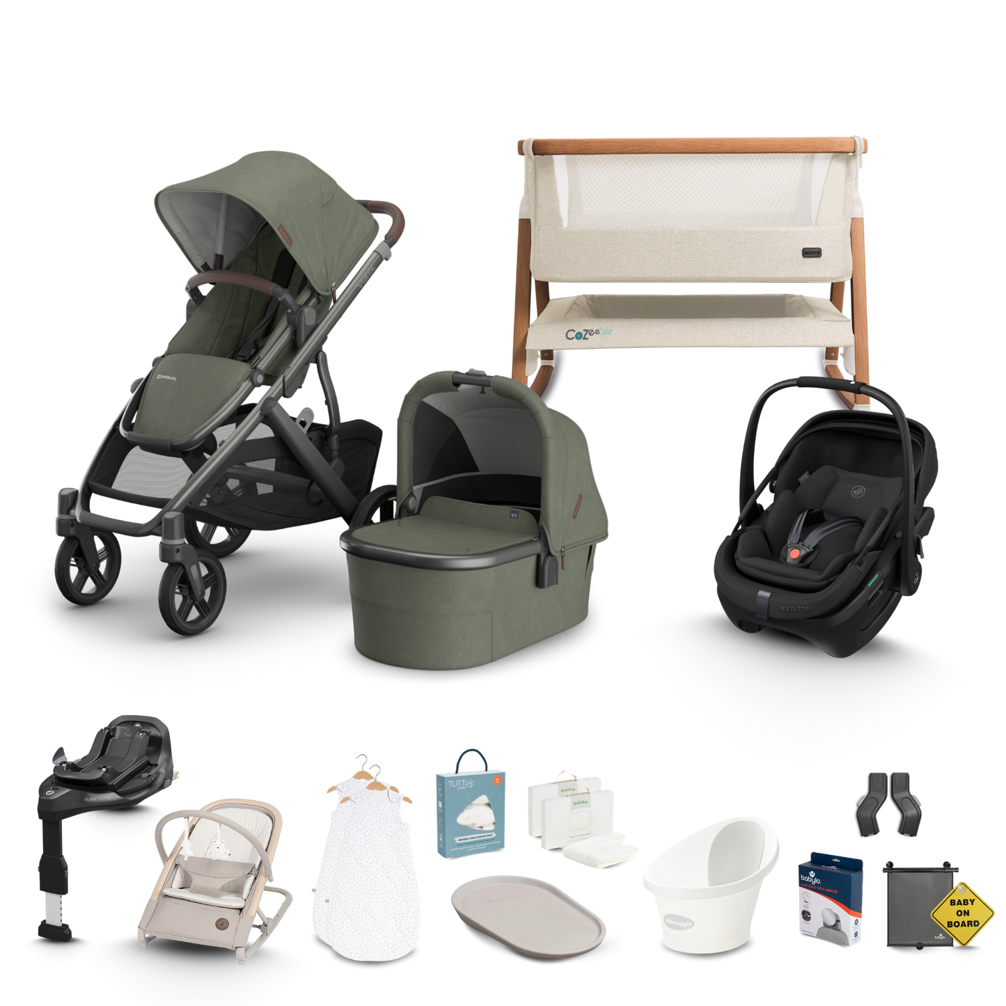 UPPAbaby Vista V3 - Complete Newborn Bundle with Maxi Cosi Pebble Pro 2 Travel System