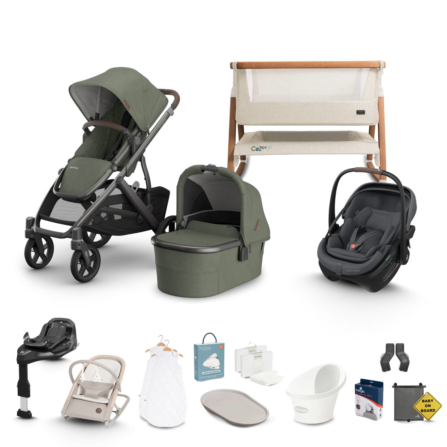 UPPAbaby Vista V3 - Complete Newborn Bundle with Maxi Cosi Pebble Pro 2 Travel System