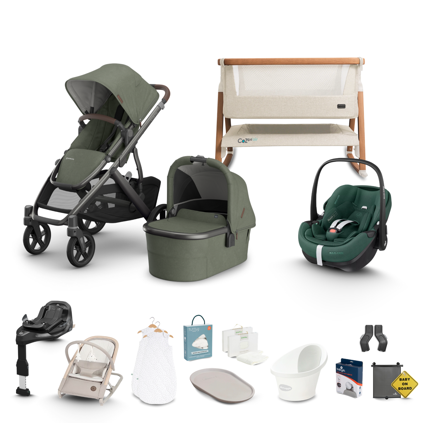 UPPAbaby Vista V3 - Complete Newborn Bundle with Maxi Cosi Pebble Pro 2 Travel System