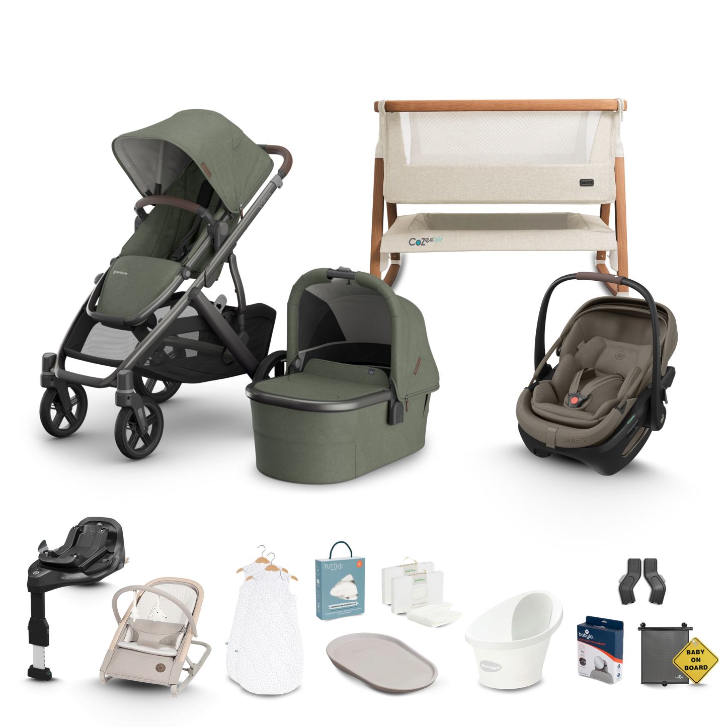 UPPAbaby Vista V3 - Complete Newborn Bundle with Maxi Cosi Pebble Pro 2 Travel System