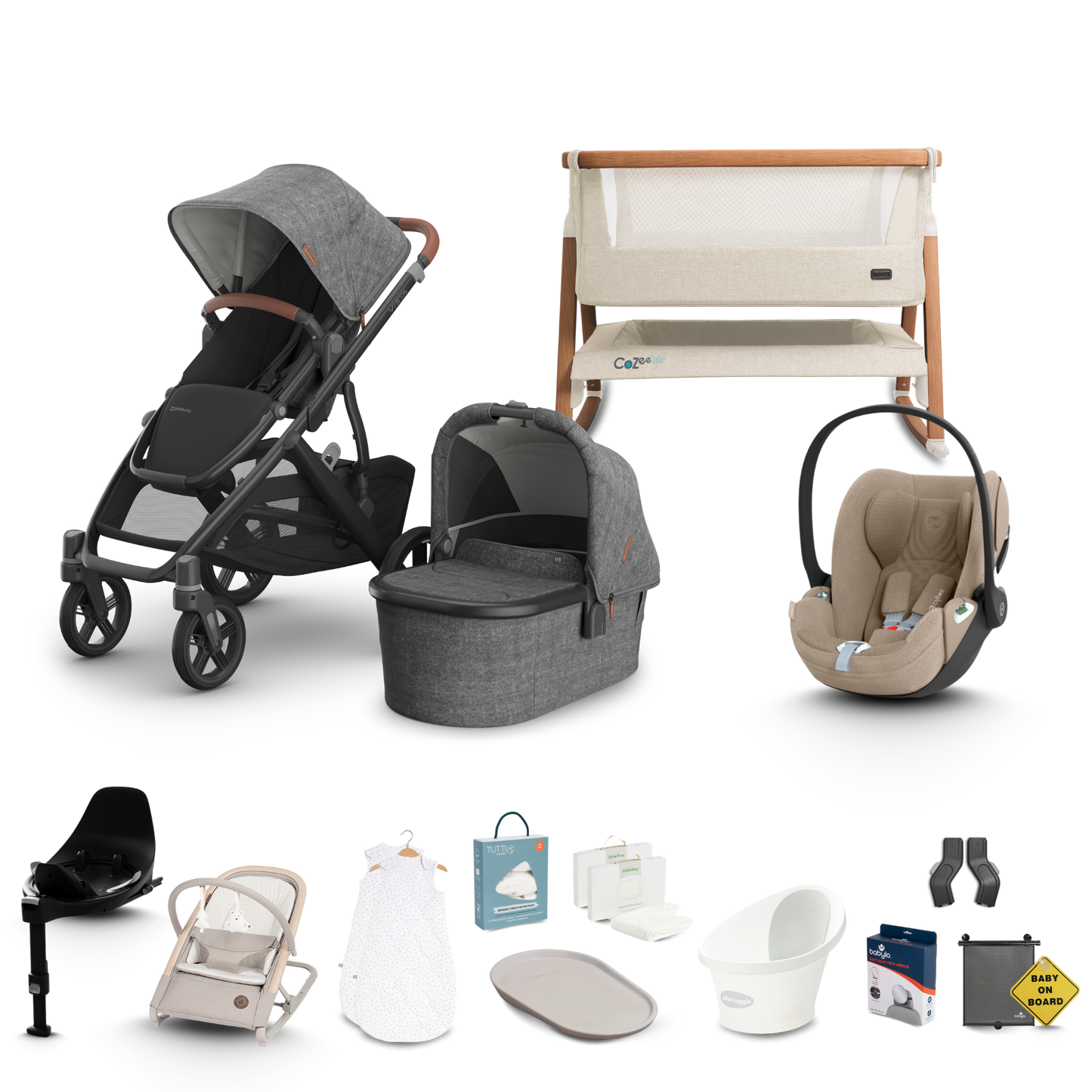 UPPAbaby Vista V3 - Complete Newborn Bundle with Cybex Cloud T Travel System