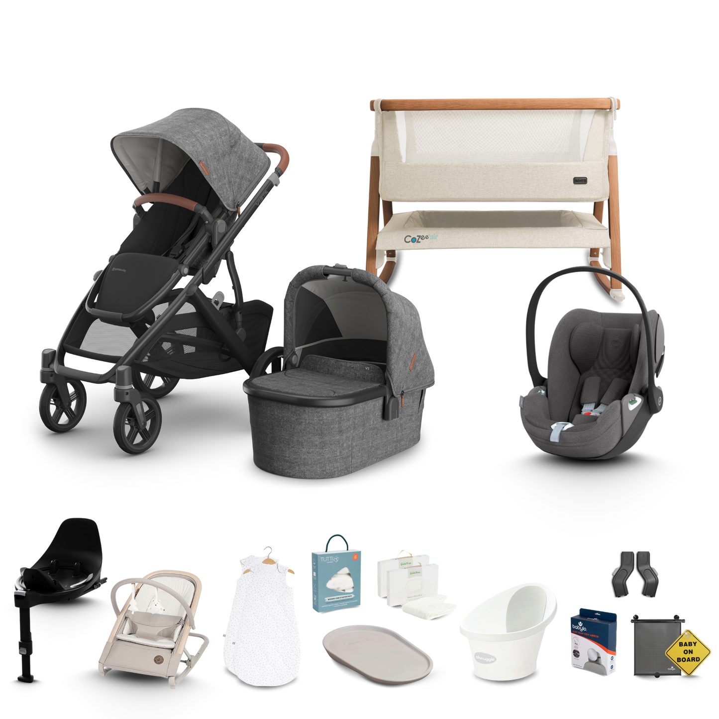 UPPAbaby Vista V3 - Complete Newborn Bundle with Cybex Cloud T Travel System