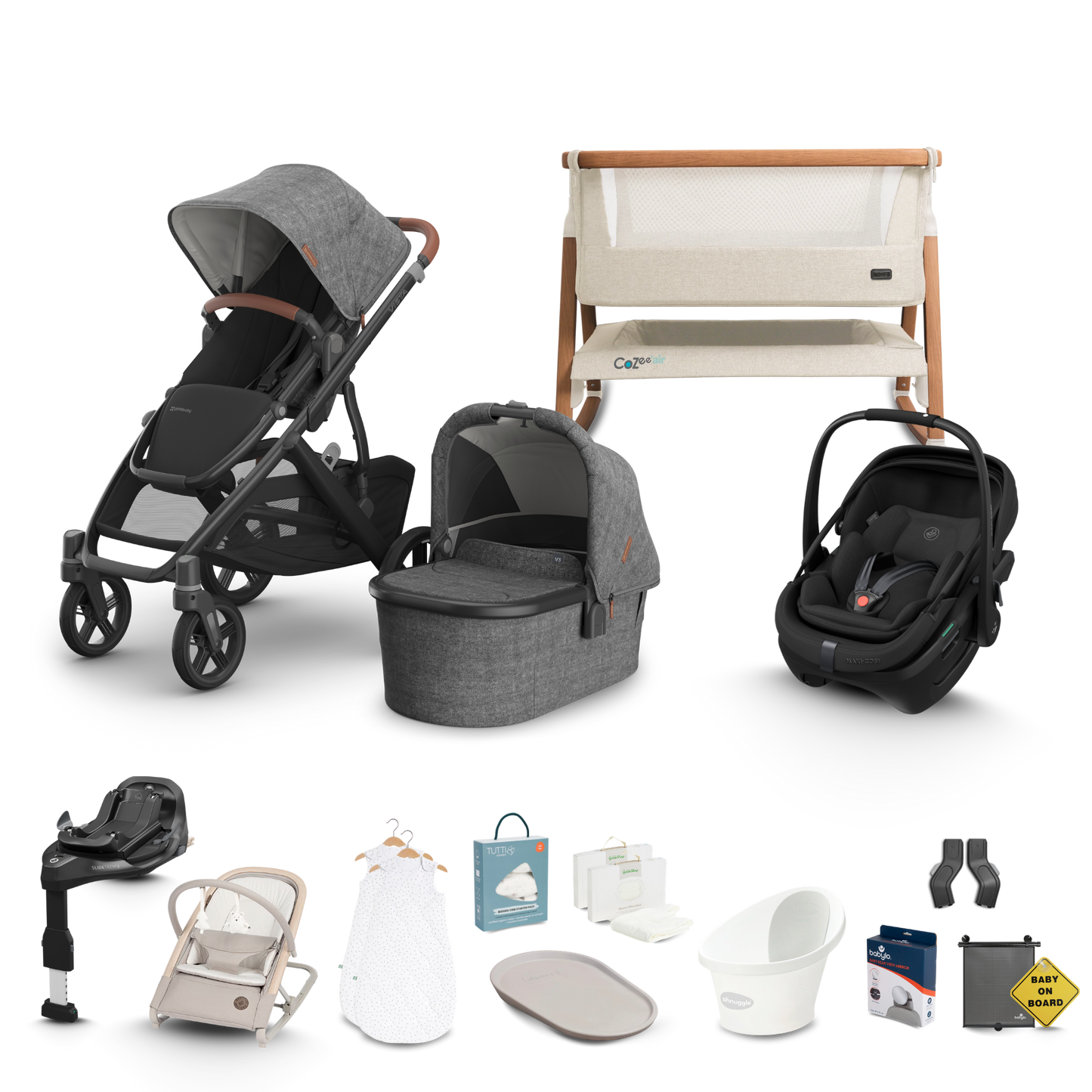 UPPAbaby Vista V3 - Complete Newborn Bundle with Maxi Cosi Pebble Pro 2 Travel System