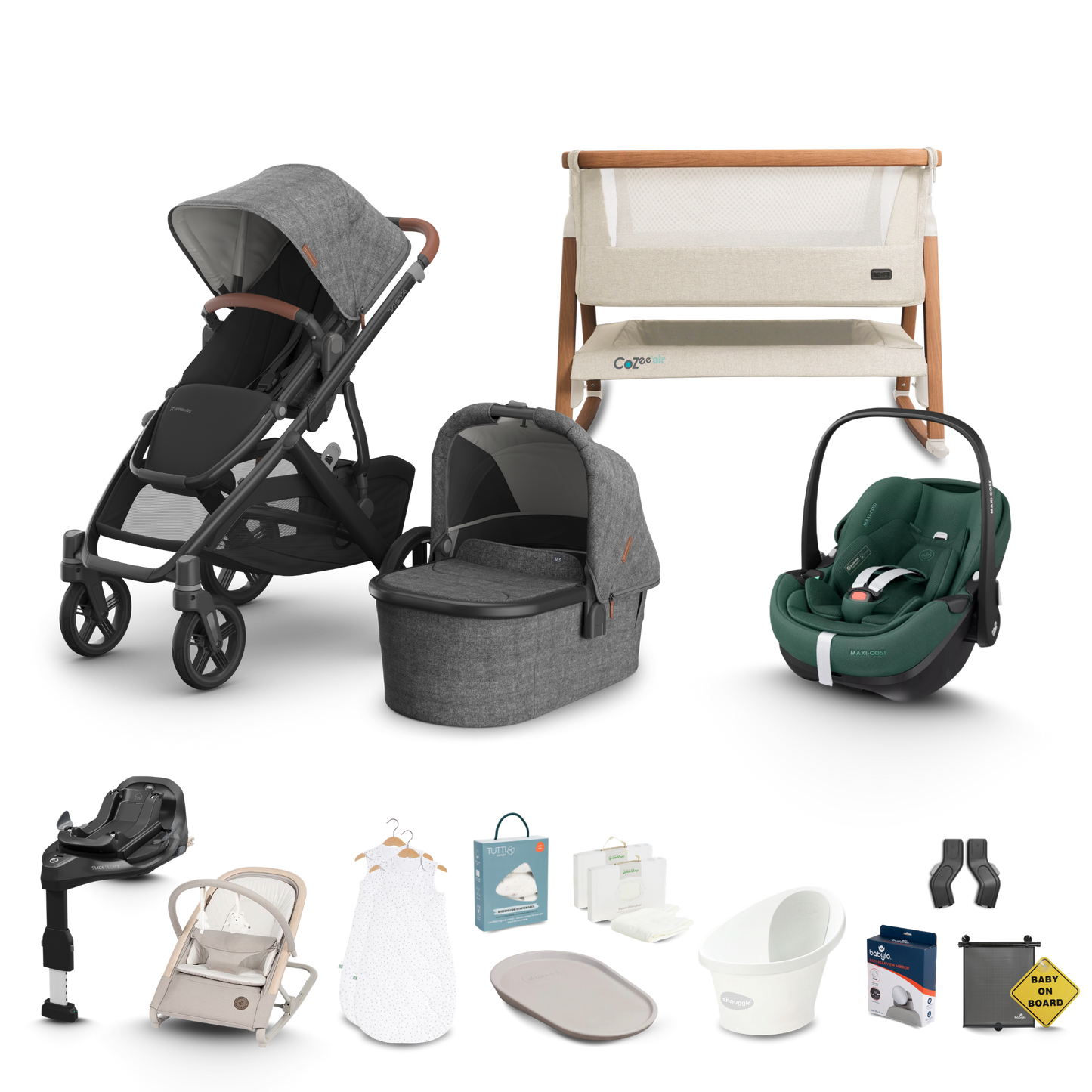 UPPAbaby Vista V3 - Complete Newborn Bundle with Maxi Cosi Pebble Pro 2 Travel System