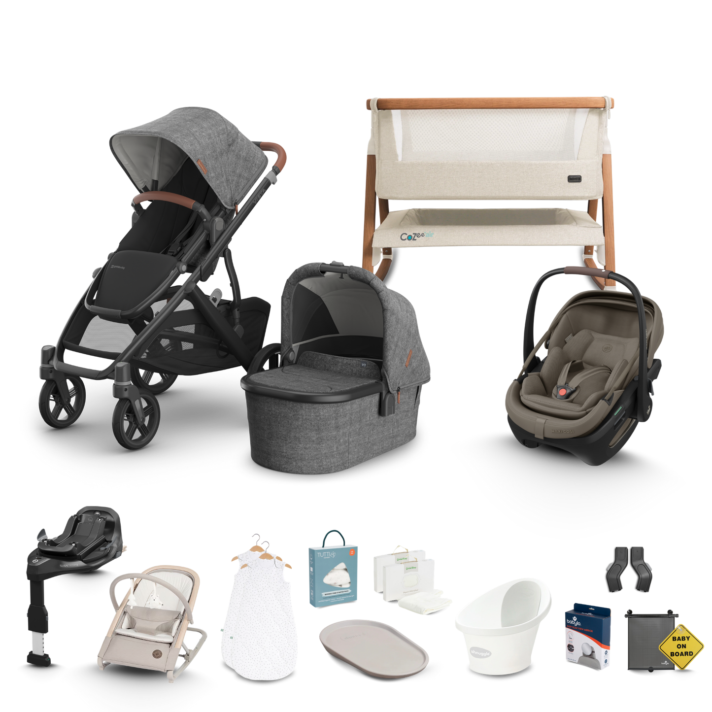 UPPAbaby Vista V3 - Complete Newborn Bundle with Maxi Cosi Pebble Pro 2 Travel System