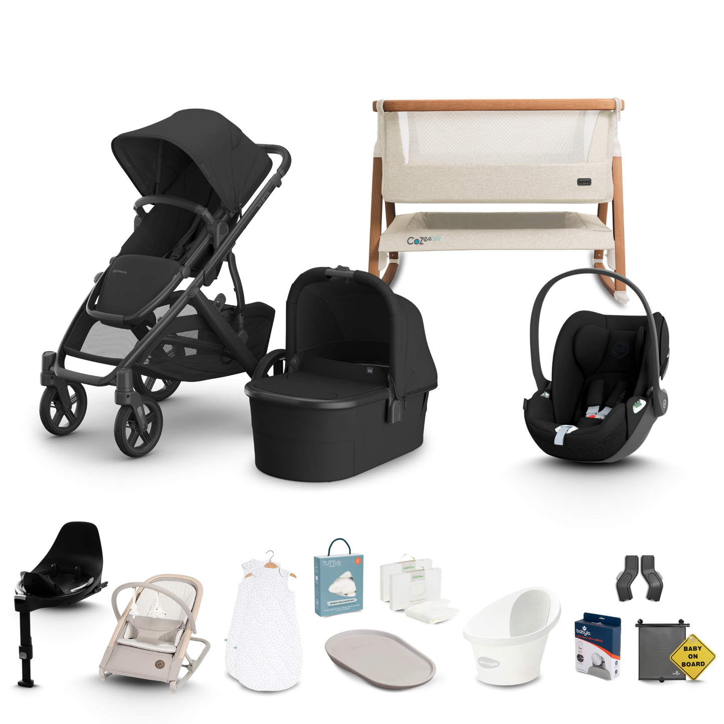 UPPAbaby Vista V3 - Complete Newborn Bundle with Cybex Cloud T Travel System