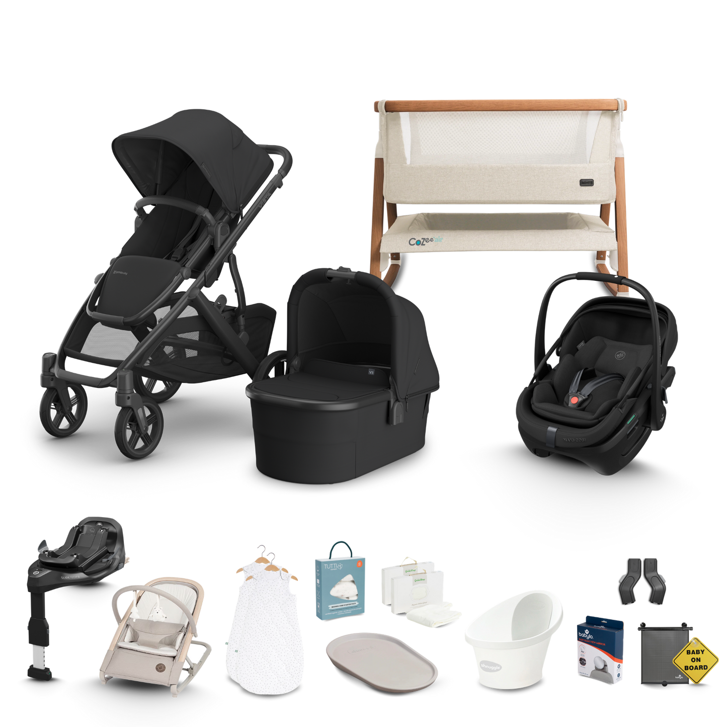 UPPAbaby Vista V3 - Complete Newborn Bundle with Maxi Cosi Pebble Pro 2 Travel System