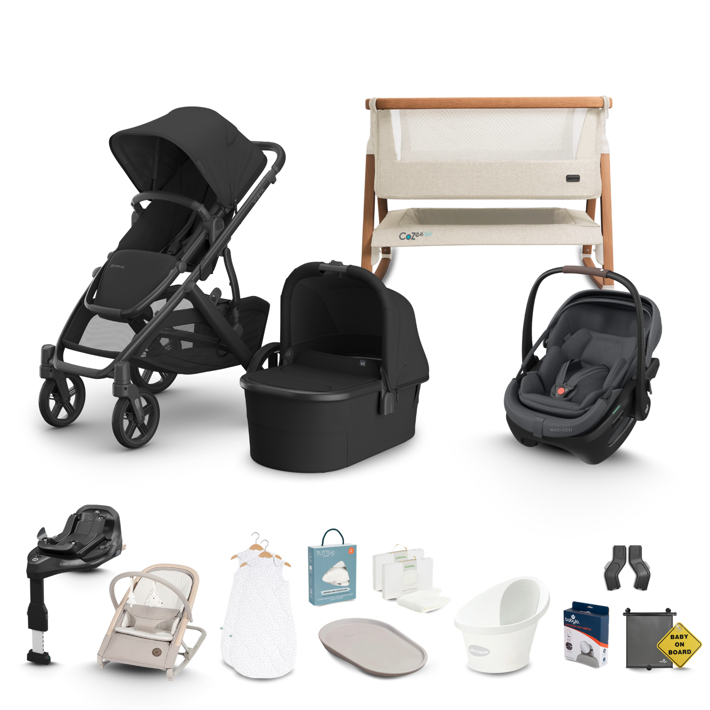 UPPAbaby Vista V3 - Complete Newborn Bundle with Maxi Cosi Pebble Pro 2 Travel System