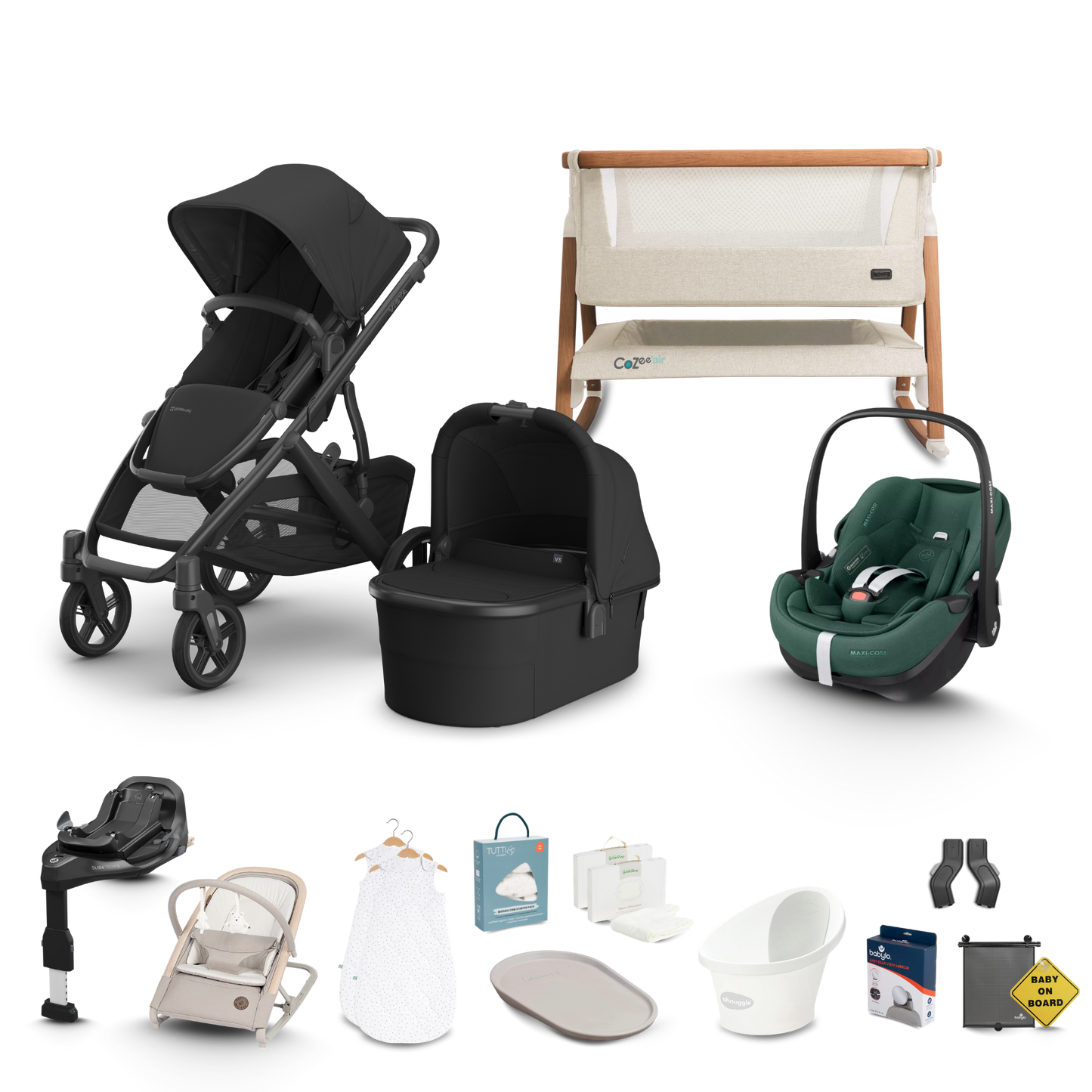 UPPAbaby Vista V3 - Complete Newborn Bundle with Maxi Cosi Pebble Pro 2 Travel System