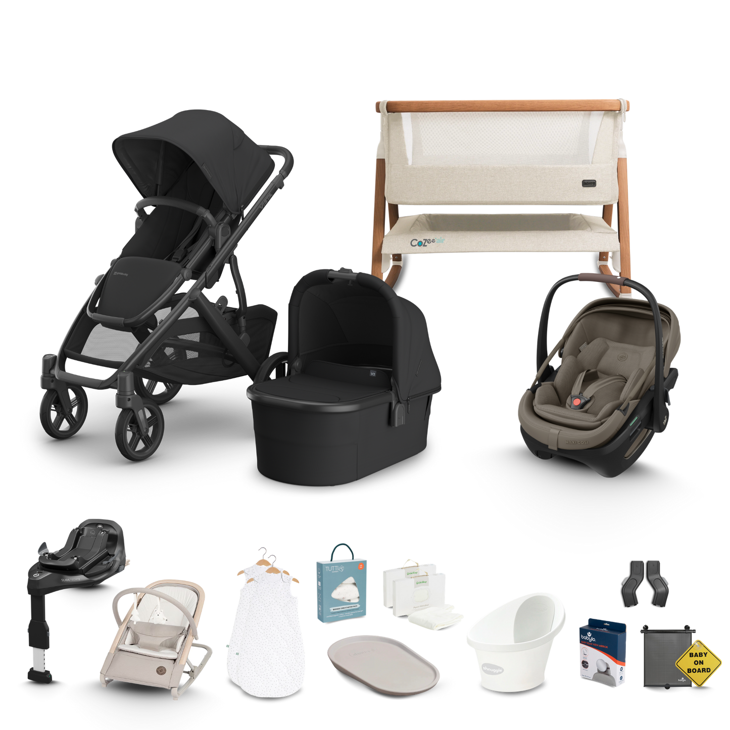 UPPAbaby Vista V3 - Complete Newborn Bundle with Maxi Cosi Pebble Pro 2 Travel System