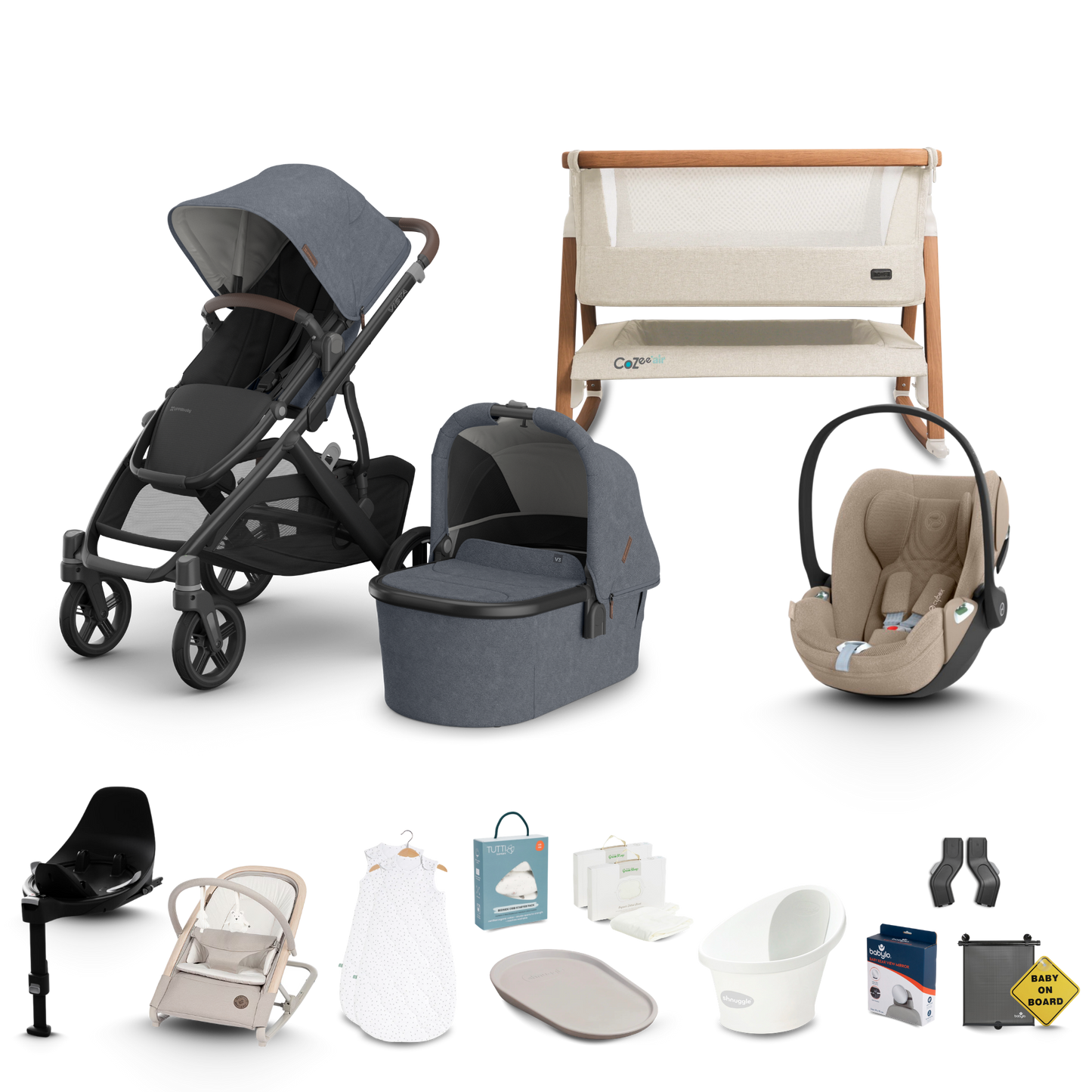 UPPAbaby Vista V3 - Complete Newborn Bundle with Cybex Cloud T Travel System