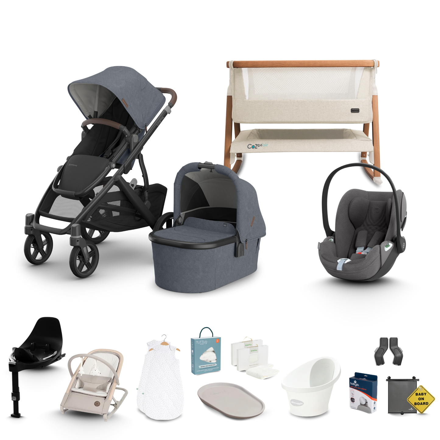 UPPAbaby Vista V3 - Complete Newborn Bundle with Cybex Cloud T Travel System