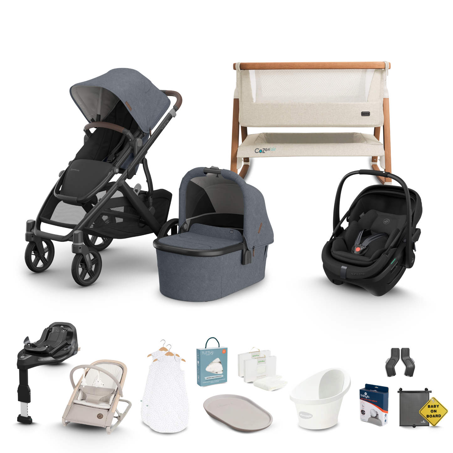 UPPAbaby Vista V3 - Complete Newborn Bundle with Maxi Cosi Pebble Pro 2 Travel System