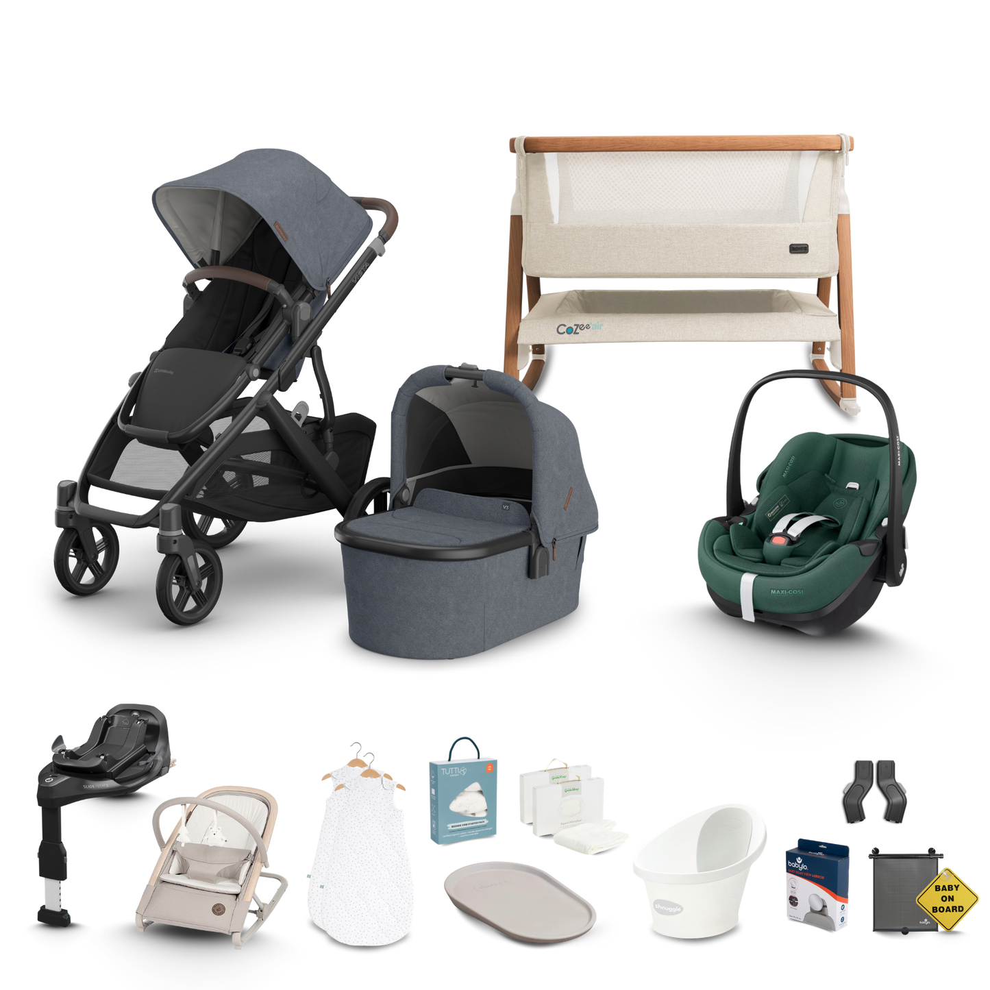 UPPAbaby Vista V3 - Complete Newborn Bundle with Maxi Cosi Pebble Pro 2 Travel System