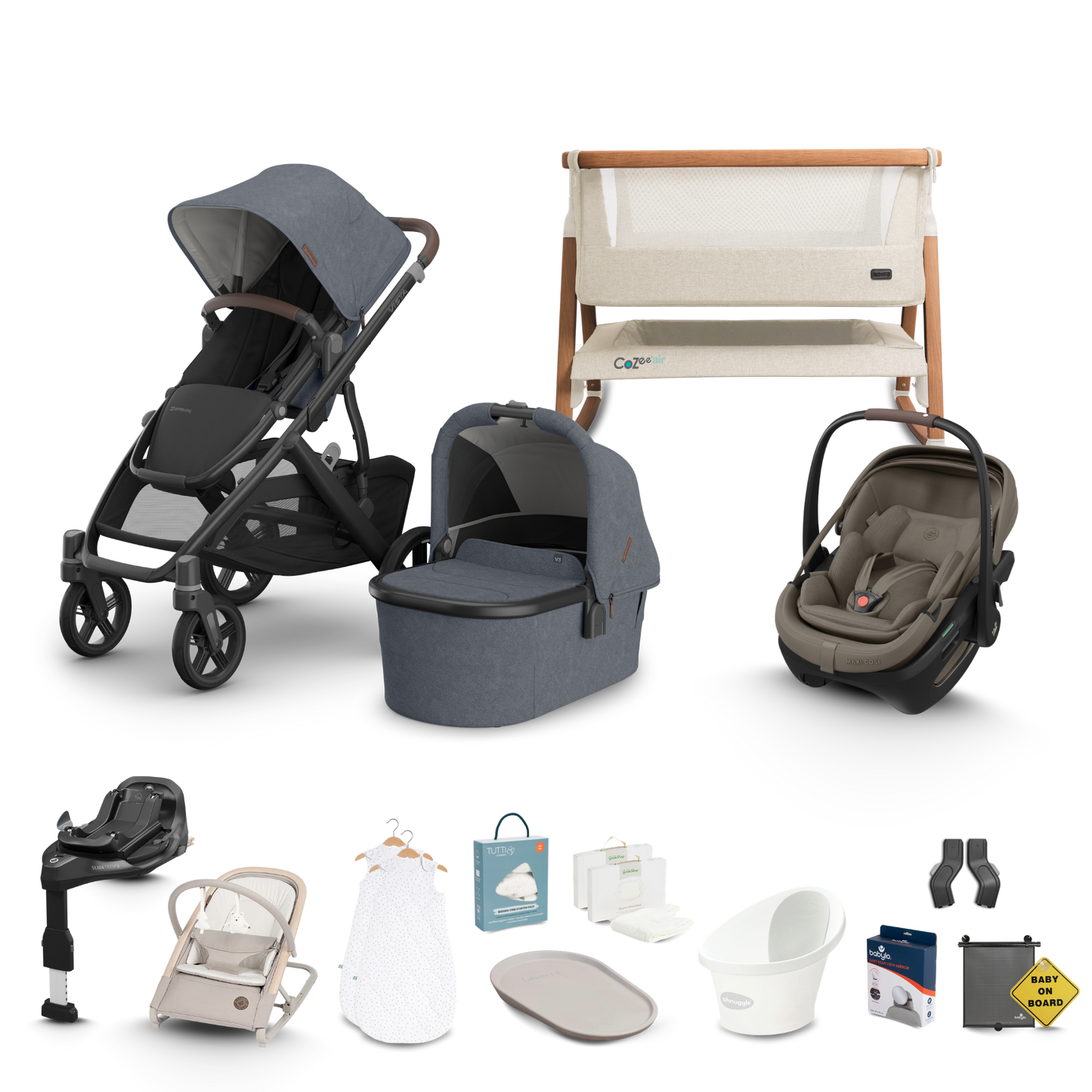 UPPAbaby Vista V3 - Complete Newborn Bundle with Maxi Cosi Pebble Pro 2 Travel System