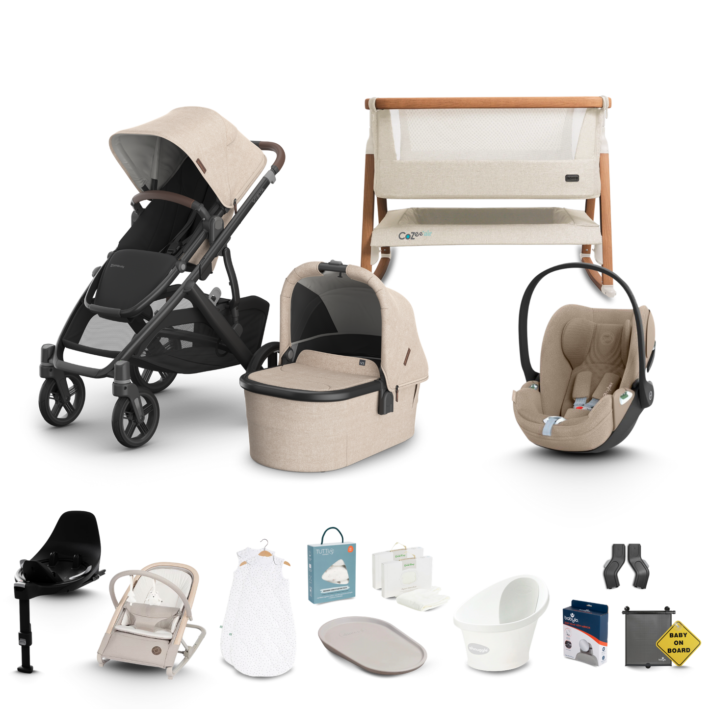 UPPAbaby Vista V3 - Complete Newborn Bundle with Cybex Cloud T Travel System