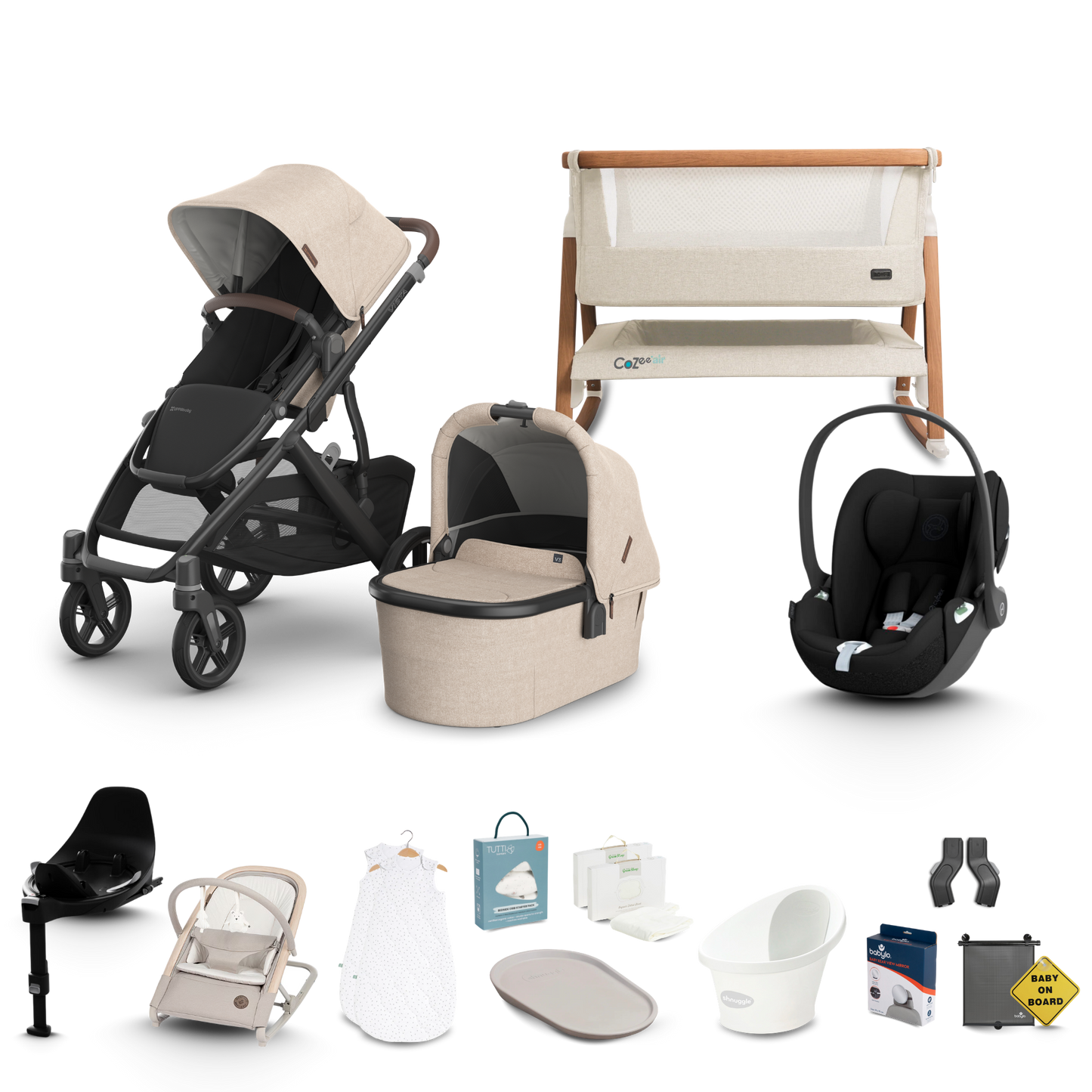 UPPAbaby Vista V3 - Complete Newborn Bundle with Cybex Cloud T Travel System