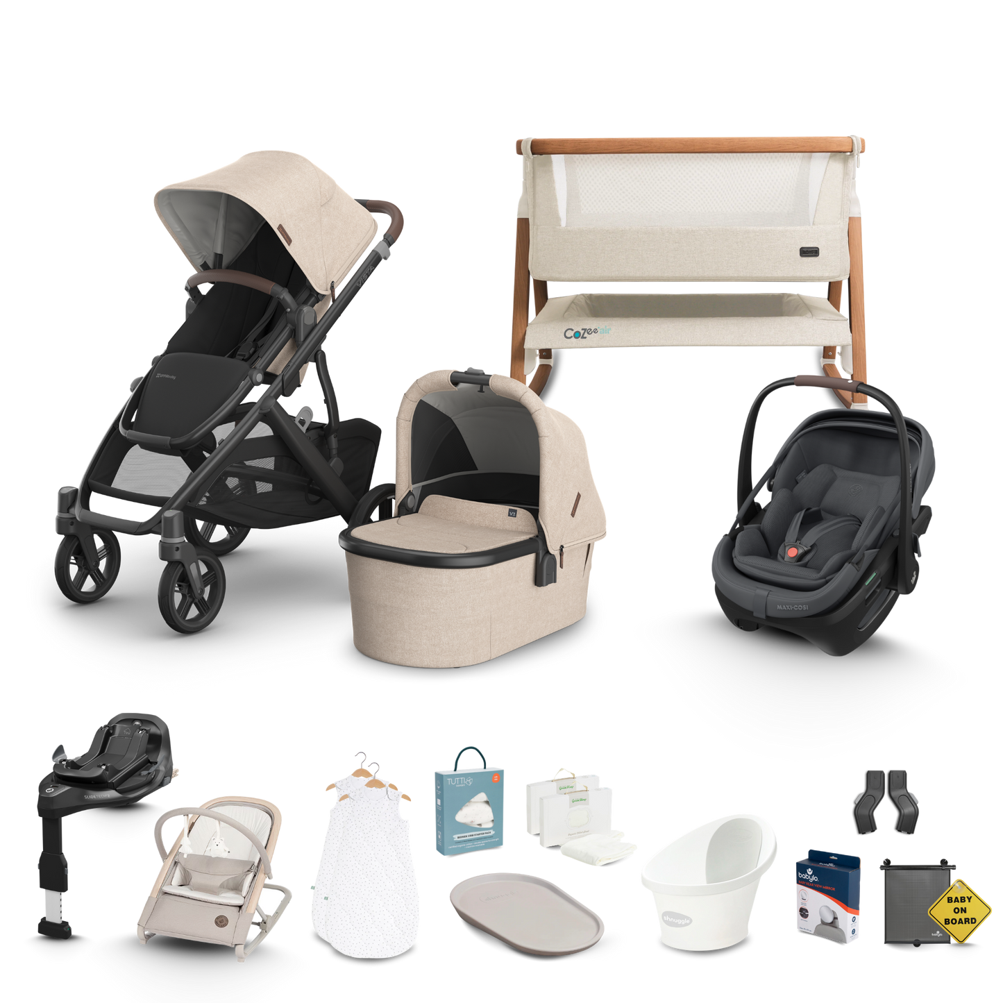 UPPAbaby Vista V3 - Complete Newborn Bundle with Maxi Cosi Pebble Pro 2 Travel System