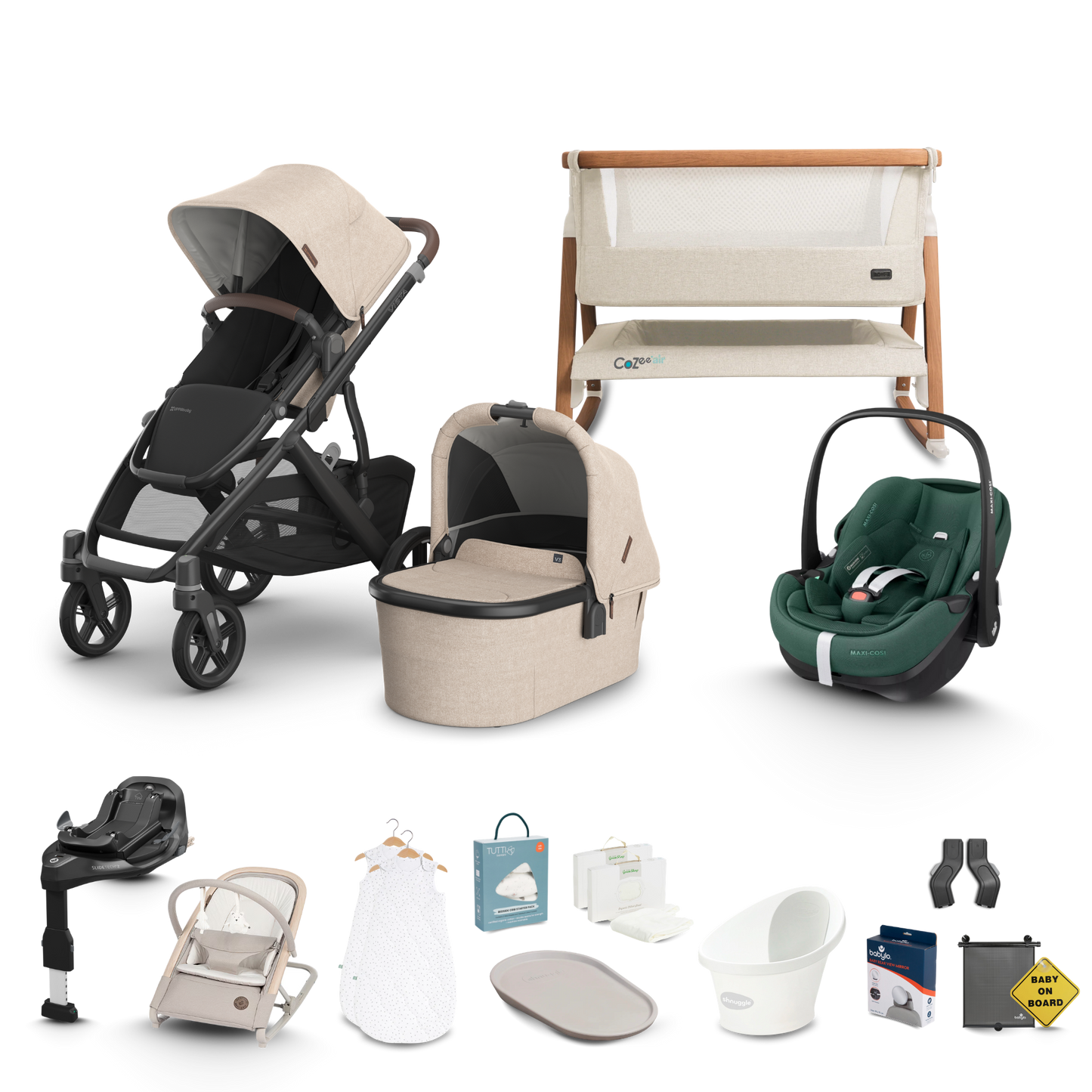 UPPAbaby Vista V3 - Complete Newborn Bundle with Maxi Cosi Pebble Pro 2 Travel System