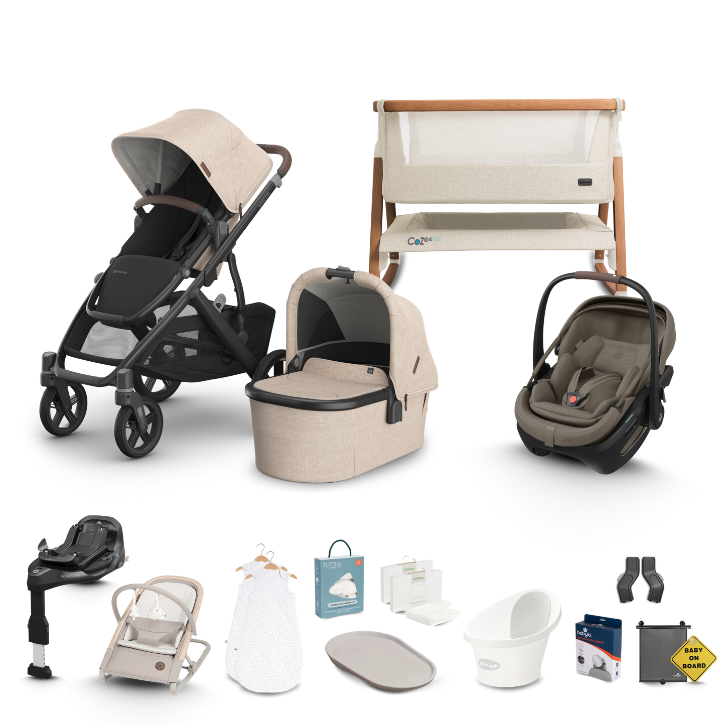 UPPAbaby Vista V3 - Complete Newborn Bundle with Maxi Cosi Pebble Pro 2 Travel System