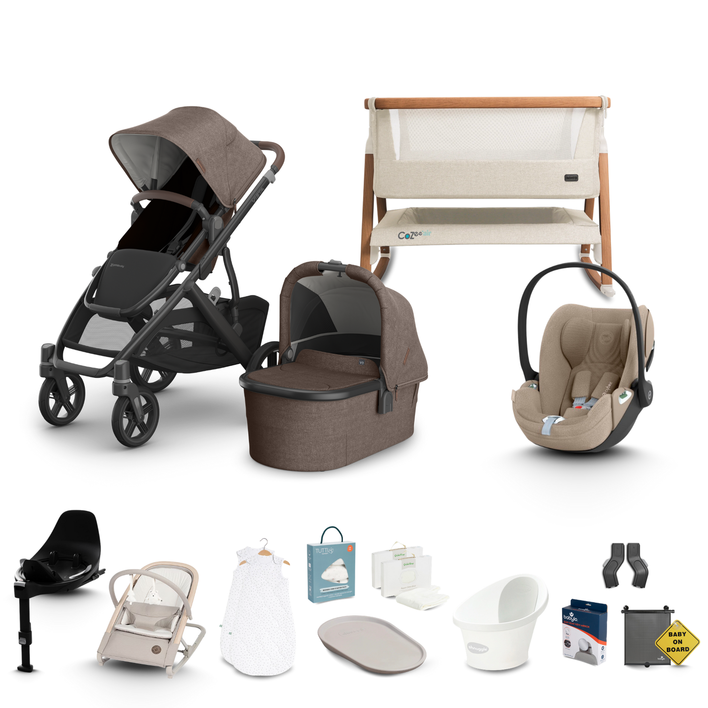 UPPAbaby Vista V3 - Complete Newborn Bundle with Cybex Cloud T Travel System