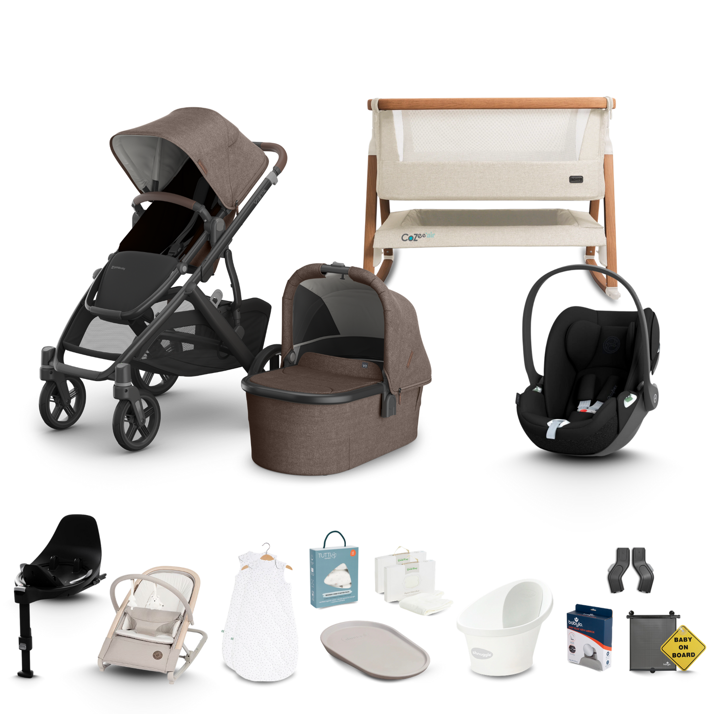 UPPAbaby Vista V3 - Complete Newborn Bundle with Cybex Cloud T Travel System