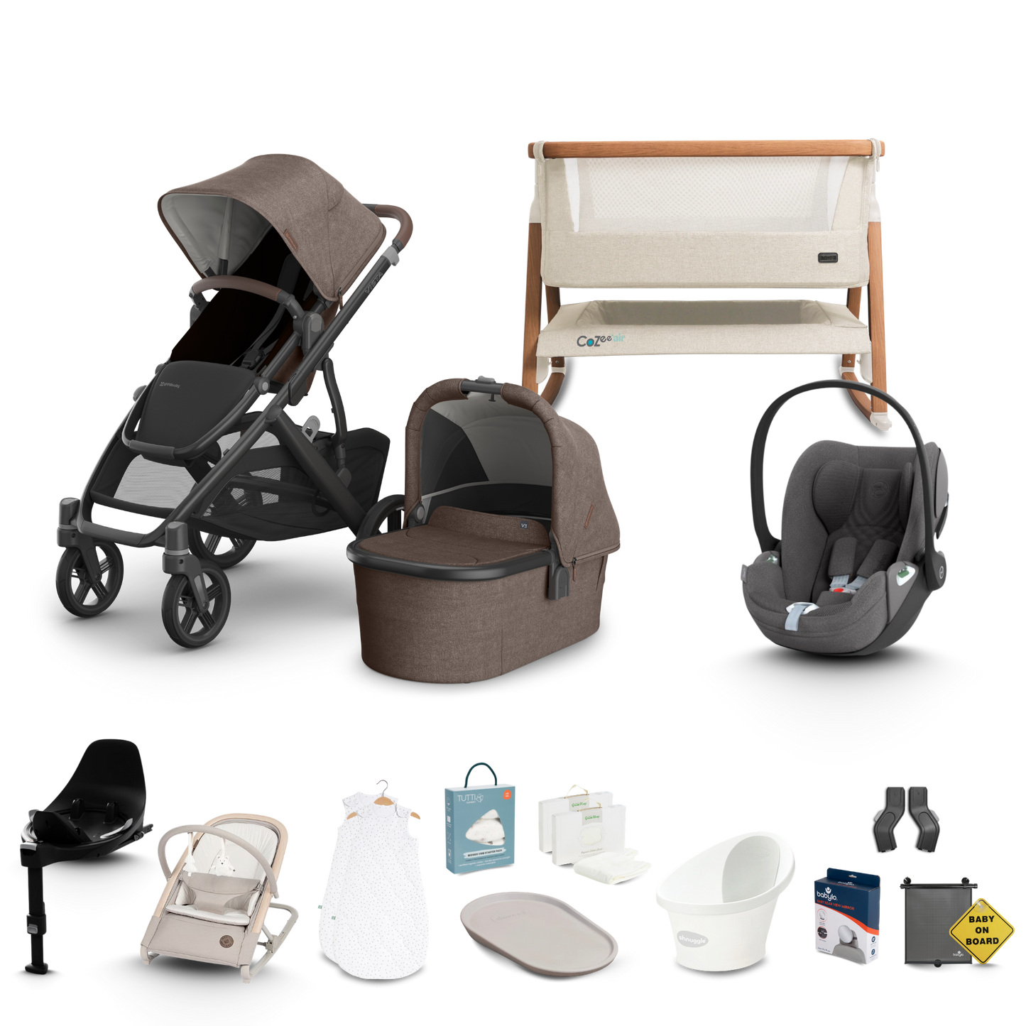 UPPAbaby Vista V3 - Complete Newborn Bundle with Cybex Cloud T Travel System