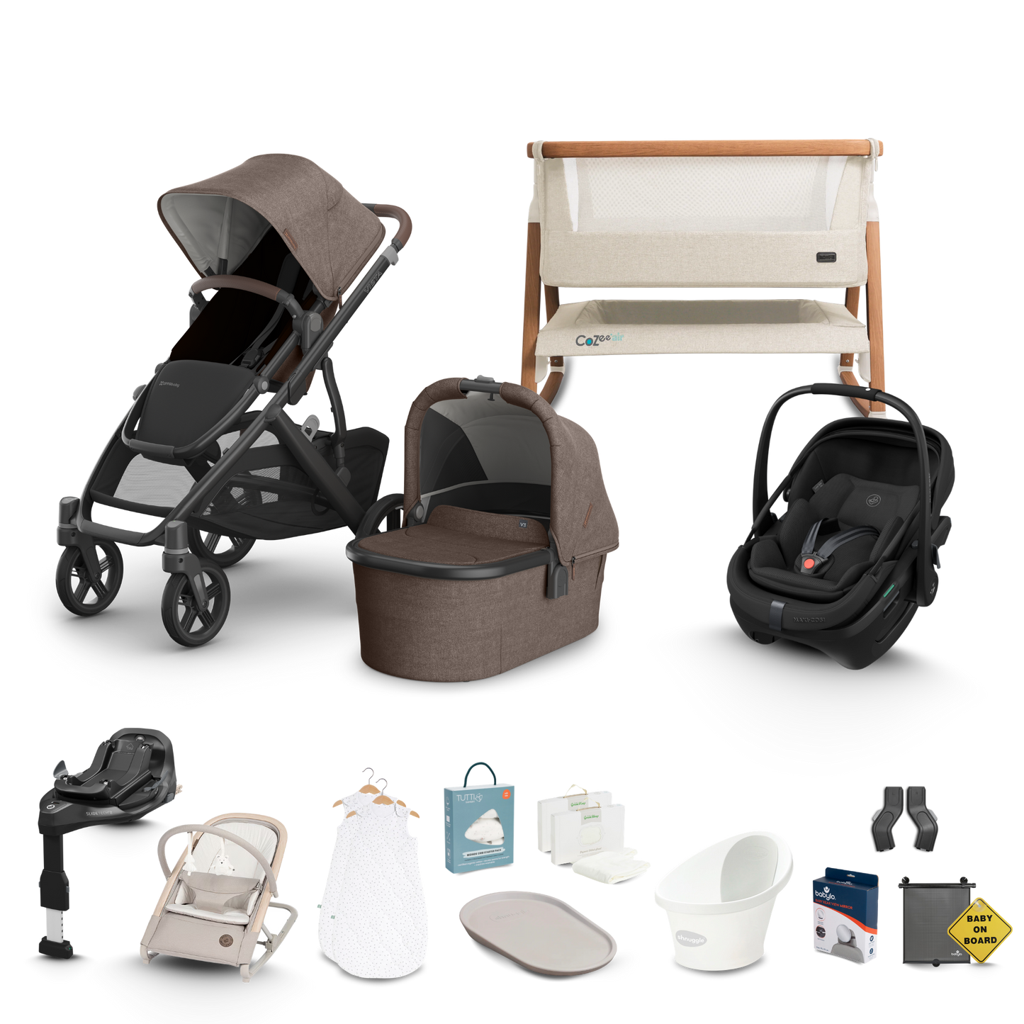 UPPAbaby Vista V3 - Complete Newborn Bundle with Maxi Cosi Pebble Pro 2 Travel System