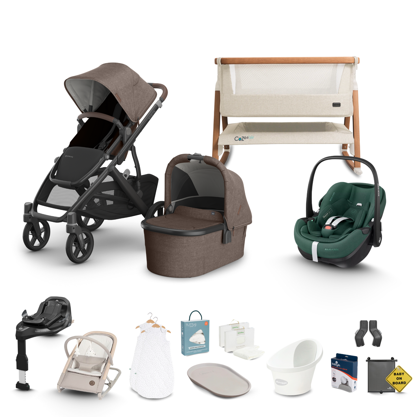 UPPAbaby Vista V3 - Complete Newborn Bundle with Maxi Cosi Pebble Pro 2 Travel System