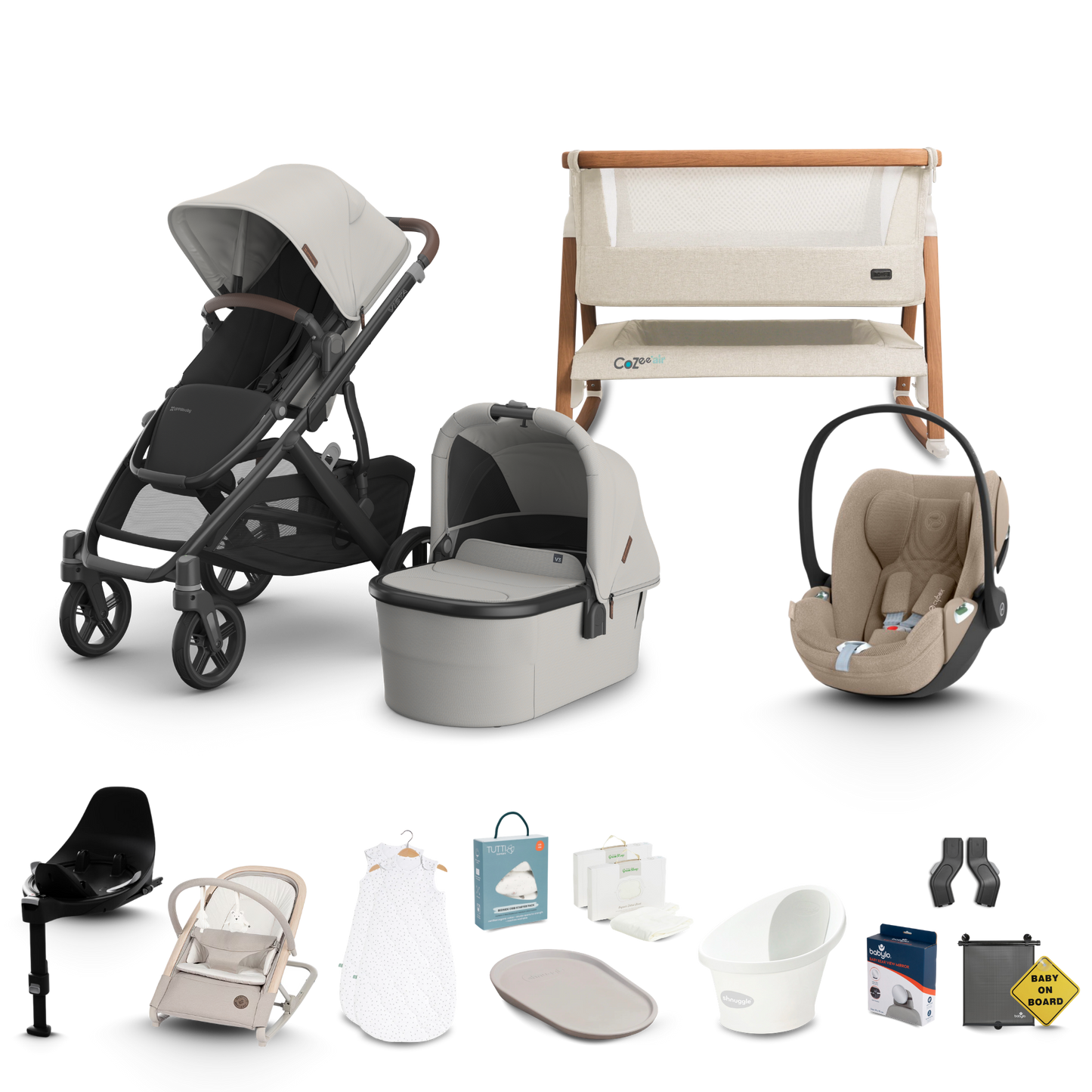 UPPAbaby Vista V3 - Complete Newborn Bundle with Cybex Cloud T Travel System